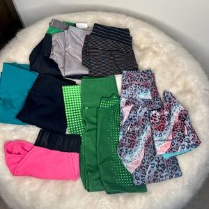 10 Piece Work Out Bundle Fabletics Athleta Lucy Fila Pink